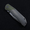 Berg Blades Iron Pup OD Green G10 Inlay Ti Framelock (Stonewashed 20CV)