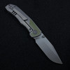 Berg Blades Iron Pup OD Green G10 Inlay Ti Framelock (Stonewashed 20CV)