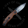 CIVIVI Pintail Liner Lock Knife Cuibourtia Wood (3" Damascus)