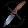 CIVIVI Pintail Liner Lock Knife Cuibourtia Wood (3" Damascus)