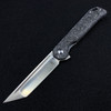 Kizer Begleiter Tanto Liner Lock Flipper Knife CF (3.5" Satin)