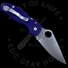 Spyderco Para 3 Compression Lock Knife Dark Blue G-10 (3" Satin S110V)