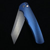 Pro-Tech Malibu Reverse Tanto Plunge Lock Flipper Knife Blue Titanium (3.3" SW)