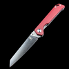 Kizer Azo Vanguard Mini Begleiter Liner Lock Knife Red Micarta (2.8" Satin)