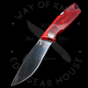 Ontario OKC Ice Series Fire Wraith Lightweight Folding Knife 2.6" Satin Plain Blade, Clear Red Plastic Handles