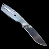 Ontario OKC Ice Series Smoke Wraith Lightweight Folding Knife 2.6" Satin Plain Blade, Clear Black Plastic Handles