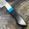 Mattia Borrani Cutlery Custom Euro Style Black G10, White G10, and Teal Spacer 7in AEB-L 