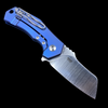 Fox Knives Italicus Flipper Frame Lock Knife Blue Titanium (2.3" Satin M390)