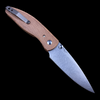 ***IN STORE ONLY NO EXCEPTIONS*** TRM Atom Liner Lock Autumn Orange Canvas Micarta (3.5in Stonewash)