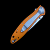 Kershaw Leek Assisted Flipper Knife 3" Bead Blast Plain Blade, Orange Aluminum Handles