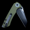 Kizer CK Knifeworks Critical Mini Liner Lock Knife Green G-10 (3" Black)