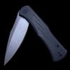 We Knife Company 20047A-2 Primoris Flipper Knife 3.47" CPM-20CV Stonewashed Blade, Black Titanium Handles