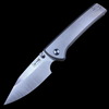 Chaves Ultramar Scapegoat Street - Tumbled Titanium, Belt Finish Drop Point M390