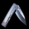 Chaves Ultramar Scapegoat Street - Tumbled Titanium, Belt Finish Drop Point M390