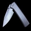 Chaves Ultramar Scapegoat Street - Tumbled Titanium, Belt Finish Drop Point M390