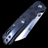 QSP PENGUIN SHREDDED CARBON FIBER LINERLOCK D2 FOLDING POCKET KNIFE