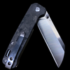 QSP PENGUIN SHREDDED CARBON FIBER LINERLOCK D2 FOLDING POCKET KNIFE