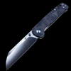 QSP PENGUIN SHREDDED CARBON FIBER LINERLOCK D2 FOLDING POCKET KNIFE