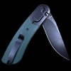 Kansept Knives Reverie Frame Lock Knife Green G-10/Black Ti (3" Black SW S35VN)