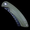 Red Horse Knife Works Hell Razor P Liner Lock Knife OD Green G10 (3.6" Black)
