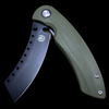 Red Horse Knife Works Hell Razor P Liner Lock Knife OD Green G10 (3.6" Black)