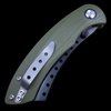 Red Horse Knife Works Hell Razor P Liner Lock Knife OD Green G10 (3.6" Black)