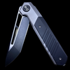 WE Knife Co. Arsenal Frame Lock Knife Gray Titanium/Black G-10 (3.5" Two Tone)