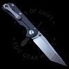 Toor Knives Chasm T Frame Lock Black Titanium (3.25in Stonewashed)