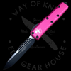 Microtech UTX-85 S/E OTF Automatic Knife Pink (3.125" Black)