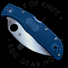 Spyderco Endela Lightweight Wharncliffe Folding Knife 3.42" K390 Satin Plain Blade, Blue FRN Handles (Discontinued)