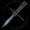 Kershaw Lucha Balisong/Butterfly OD Green Stainless 14C28N Blackwash