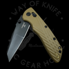 Hogue Knives Deka MagnaCut Wharncliffe Knife FDE Tan Polymer (3.25" Cerakote)