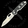 Kizer Cormorant Plunge Lock Knife Black/White X's G-10 (3.25" Satin) 