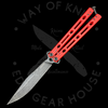 Kershaw Lucha Balisong Butterfly Knife Red (4.5" Blackwash) 