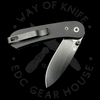 Knafs Co. Lander EDC Liner Lock Black G10 D2 (2.75" Blackwash)