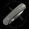 Knafs Co. Lander EDC Liner Lock Black G10 D2 (2.75" Blackwash)