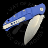 *Pre Owned* Maserin Sergio Consoli Pitbull Linerlock Blue Aluminum M390 (3.4" Stonewash)