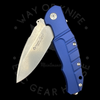 *Pre Owned* Maserin Sergio Consoli Pitbull Linerlock Blue Aluminum M390 (3.4" Stonewash)