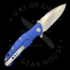 *Pre Owned* Maserin Sergio Consoli Pitbull Linerlock Blue Aluminum M390 (3.4" Stonewash)