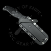 Spyderco Enuff 2 Fixed Blade Knife 3.93" VG10 Leaf Shaped Serrated Blade, Black FRN Handles, Polymer Sheath - FB31SBK2