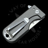 WESN Microblade Frame Lock Knife Titanium (1.5" Satin) D2