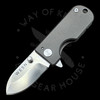 WESN Microblade Frame Lock Knife Titanium (1.5" Satin) D2