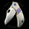 *Pre Owned* Olamic Cutlery Busker Semper Frame Lock Blasted Ti/Timascus/Purple (2.5" Satin)