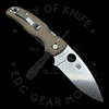 Spyderco Shaman Compression Lock Knife Brown G-10 (3.4" Satin CPM 15V) C229GP