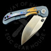 Wehr Knives Wolf-P Titanium Folding Knife Monkey Man w/ Zircuti Accents (3.0in M390)