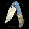 Wehr Knives Wolf-P Titanium Folding Knife Monkey Man w/ Zircuti Accents (3.0in M390)