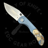 Wehr Knives Wolf-P Titanium Folding Knife Monkey Man w/ Zircuti Accents (3.0in M390)