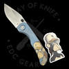 Wehr Knives Wolf-P Titanium Folding Knife Monkey Man w/ Zircuti Accents (3.0in M390)