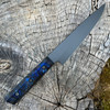 Vandal Blades Custom Series Petty Knife S/N #17 - Blue Resin Scales AEB-L (7" Black Cerakote)