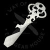 Chaves Knives Skeleton Key Tool Pry (Crosshatched Titanium)